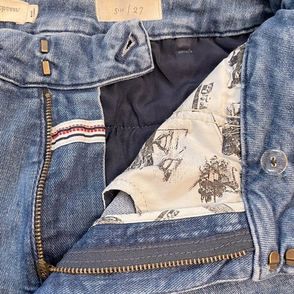 Pilcro and the Letterpress Mid Rise Slim Fit Crop Blue Jean Trouser Style Sz 27 - Picture 6 of 11